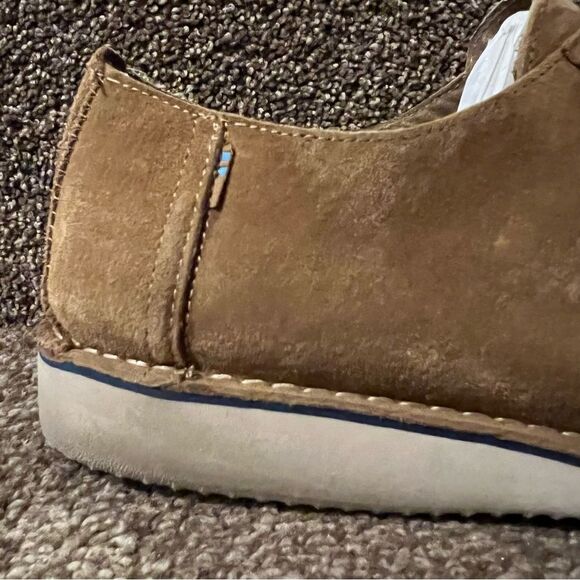 Men’s Toms Suede Dress Shoes Tan/Light Brown Sz 12 - Picture 5 of 13